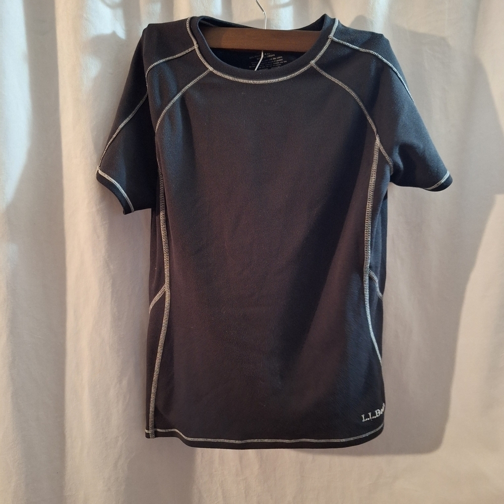 L.L. Bean Black Short Sleeve Shirt